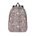 thumbnail image 1 of Lsque Rose Mix Leopard 3 Pattern Canvas Daypack, Durable Backpack, High-quality Versatile Backpack,Vintage Compact Backpack-Medium, 1 of 6