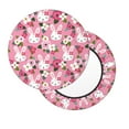 thumbnail image 1 of Lsque Rose Rabbit Round Bar chair cushion covers Velvet Fabric Premium Comfort Protects from Scratches and Stains for 14-17 Inch Chair- 14 inch, 1 of 7