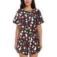 thumbnail image 1 of Lsque Rose Rabbit Women's Short-Sleeved Pajama Set - 2 Piece Soft and Lightweight Sleepwear Set-Small, 1 of 9