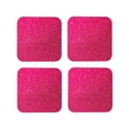 thumbnail image 1 of Lsque Rose Red Glitter Pattern 4" Drink Coasters Set of 4, PVC Leather Absorbent Coasters, Table Coaster Set Decorative Coffee Cup Coasters Housewarming Gift -Square, 1 of 6