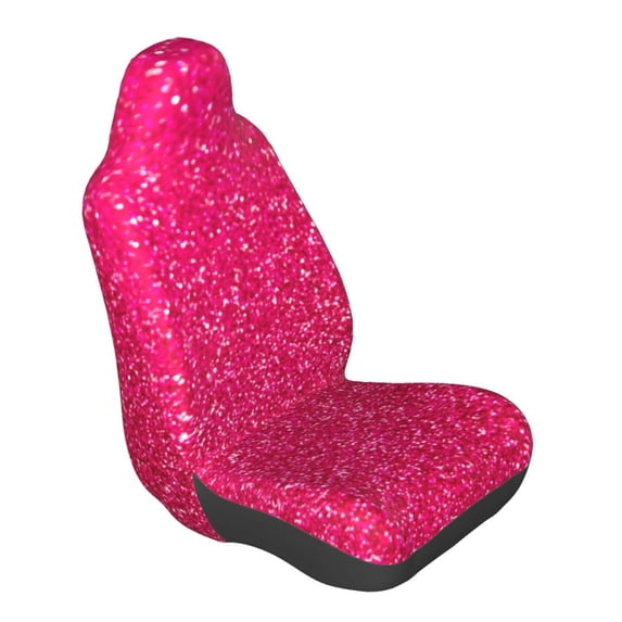Lsque Rose Red Glitter Pattern Car Seat Covers for Front Seats , Waterproof Seat Covers for Cars, Sporty Front Seat Covers,Car Seat Cover Protector Front Seats