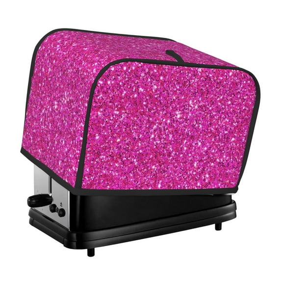 Lsque Rose Red Glitter Print 2 Slice Toaster Cover , Kitchen Appliance Dustproof Protector , Toaster Protector Dustproof Kitchen Appliance Cover