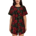 thumbnail image 1 of Lsque Rose Women's Short-Sleeved Pajama Set - 2 Piece Soft and Lightweight Sleepwear Set-4X-Large, 1 of 9