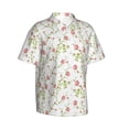 thumbnail image 1 of Lsque Roses Flowers pattern Hawaiian Shirt for Men, Unisex Summer Beach Casual Short Sleeve Button Down Shirts-Small, 1 of 9