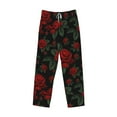 thumbnail image 1 of Lsque Roses Print Men's Pajama Pants, Lounge Pant - Comfortable Home Wear,Elastic Waistband, Stylish Design-Medium, 1 of 9