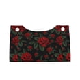 thumbnail image 1 of Lsque Roses Printed Long Tissue Box Cover Holder, Facial Paper Organizer Dispenser,Triangle with Bottom Belt, PVC Leather Decorative Organizer, 1 of 9