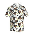 thumbnail image 1 of Lsque Rottweiler pattern Hawaiian Shirt for Men, Unisex Summer Beach Casual Short Sleeve Button Down Shirts-X-Large, 1 of 1