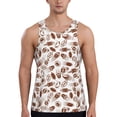 thumbnail image 1 of Lsque Rugby Style Pattern Mens Tank Tops Muscle Athletic Quick Dry Sleeveless Workout Fitness T Shirts Beach Tank Top, Loose-fit Sleeveless Shirt for Men-X-Large, 1 of 7