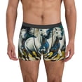 thumbnail image 1 of Lsque Running horses Pattern Men’s Total Support Pouch Boxer Briefs, X-Temp Cooling, Moisture-Wicking Underwear, Regular, Long-leg and Trunk-Medium, 1 of 5