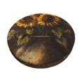 thumbnail image 1 of Lsque Rustic Sunflower Bouquet Pattern Round Bar chair cushion covers Velvet Fabric Premium Comfort Protects from Scratches and Stains for 14-17 Inch Chair-13 inch, 1 of 7