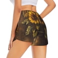 thumbnail image 1 of Lsque Rustic Sunflower Bouquet Printed Women's Running Shorts with Liner Pockets,Elastic Quick Dry Workout Athletic Gym Yoga Shorts,Womens High Waist Shorts-Small, 1 of 9