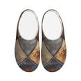 thumbnail image 1 of Lsque Rustic Tile Pattern Pattern Womens Comfort Cotton on Scuff With Memory Foam and Anti-skid Sole Slipper-46/47, 1 of 7
