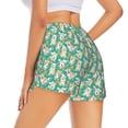 thumbnail image 1 of Lsque SHIBA WITH FLORAL Printed Women's Running Shorts with Liner Pockets,Elastic Quick Dry Workout Athletic Gym Yoga Shorts,Womens High Waist Shorts-XX-Large, 1 of 9