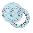 thumbnail image 1 of Lsque Sailboats Anchors Round Bar chair cushion covers Velvet Fabric Premium Comfort Protects from Scratches and Stains for 14-17 Inch Chair- 12 inch, 1 of 7