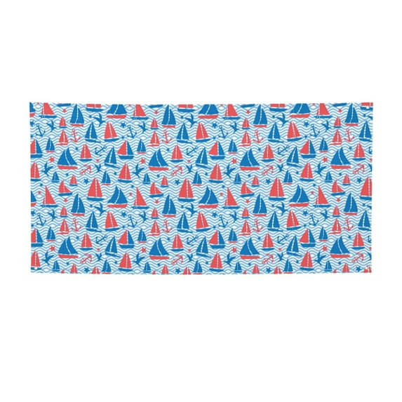 Lsque Sailboats On A Waves Pattern Party Banner, Festive Banner , Holiday Celebrations and Events for Carnival Birthday Party Festival Decorations-Medium