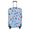 thumbnail image 1 of Lsque Sailboats On A Waves Printed Luggage Cover, Travel Luggage Protector,Scratch and Dirt Resistant, Fits 18-32 Inch Luggage - Large, 1 of 9
