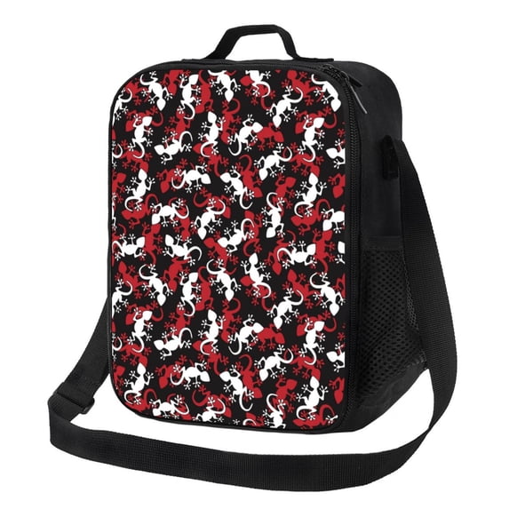 Lsque Salamander Lunch Bag Lunch Box for Women Men Reusable Insulated Lunch Tote Bag,Leakproof Thermal Cooler Sack Food Handbags Case High Capacity