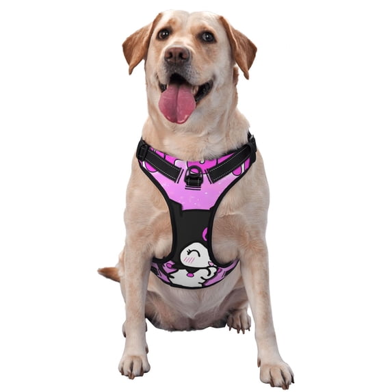 Lsque Sanrio Dog Harness, No-Pull Pet Harness with 2 Leash Clips, Adjustable Soft Padded Dog Vest with Easy Control Handle for Large Dogs-