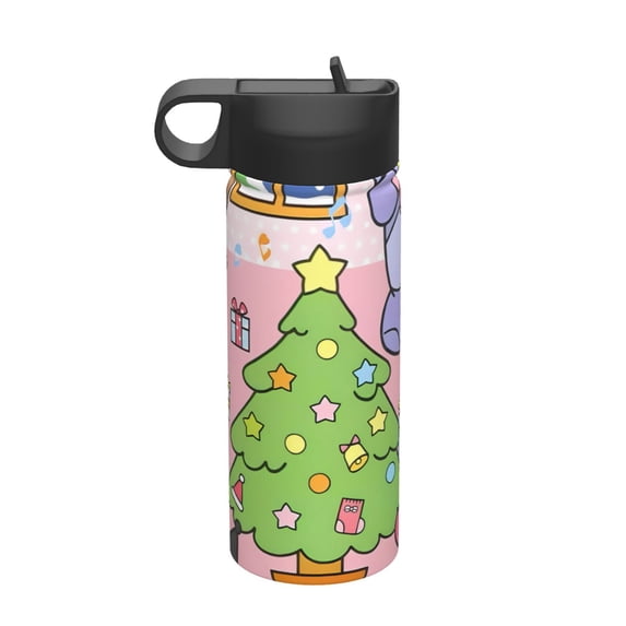 Lsque Sanrio Pattern 18oz Sports Insulated Kettle With Straw Insulated Water Bottle Insulated Tumbler For Men Womans Sports Insulated Kettle