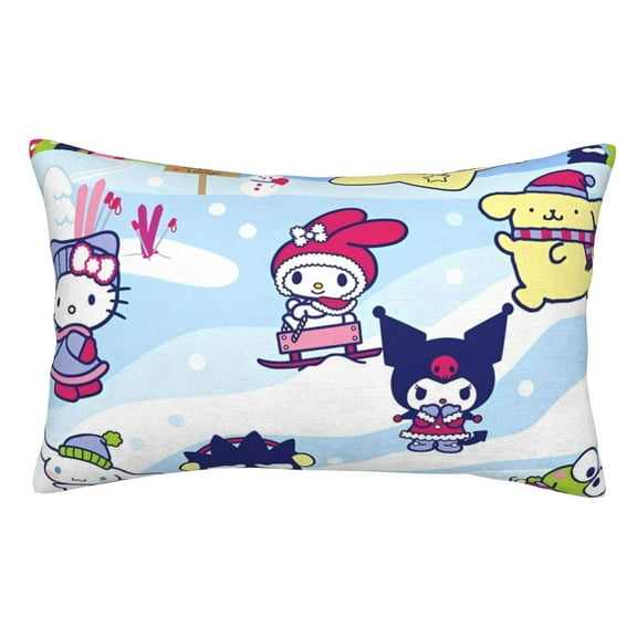 Lsque Sanrio Pattern Bedding Waterproof Pillow Protector Zippered Queen – Bed Bug Proof Pillow Encasement-14"x20"