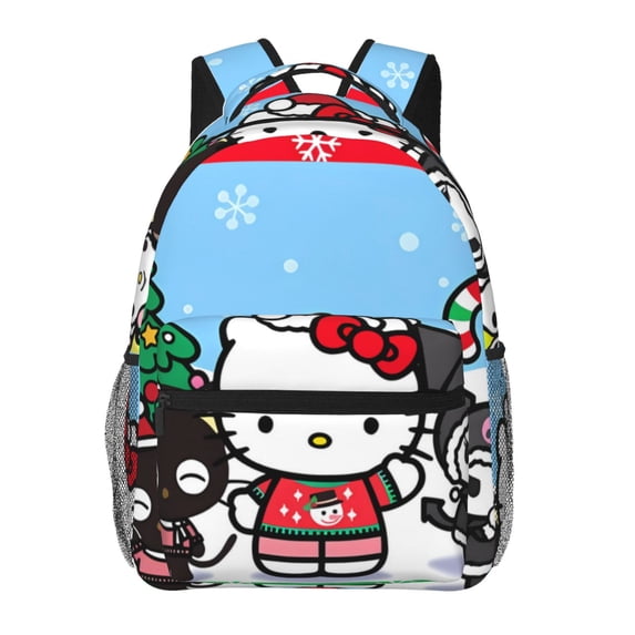 Lsque Sanrio Pattern Casual Backpack for School, Work, Travel – Adjustable Straps, Multiple Compartments – Ergonomic Design, Fits Laptops and Tablets