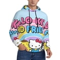 thumbnail image 1 of Lsque Sanrio Pattern Casual Men's Hoodie,Hooded Sweatshirt with Kangaroo Pocket,Pullover Hoodie-X-Large, 1 of 8