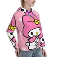 thumbnail image 1 of Lsque Sanrio Pattern Casual Women's Hoodie,Hooded Sweatshirt with Kangaroo Pocket,Pullover Hoodie with Eye-catching Drawstrings-Large, 1 of 8