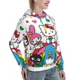 thumbnail image 1 of Lsque Sanrio Pattern Casual Women's Hoodie,Hooded Sweatshirt with Kangaroo Pocket,Pullover Hoodie with Eye-catching Drawstrings-Medium, 1 of 8