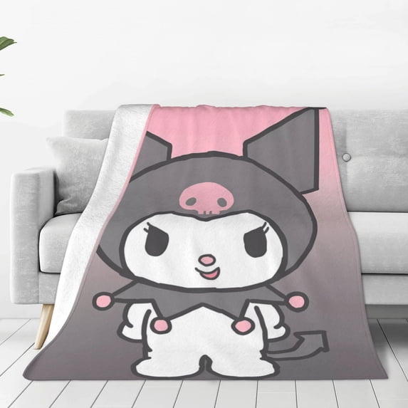 Lsque Sanrio Pattern Fuzzy Fleece Throw Blanket Extra Large,Super Soft,Fluffy and Warm Blankets for Couch,Bed,All Season Use (60"x50")