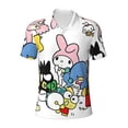 thumbnail image 1 of Lsque Sanrio Pattern Golf Shirts for Men Dry Fit Print Moisture Wicking Performance Short Sleeve Polo Shirt-Medium, 1 of 7