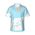 thumbnail image 1 of Lsque Sanrio Pattern Hawaiian Shirt for Men Unisex Summer Beach Casual Short Sleeve Cotton Linen Button Down Shirts-3X-Large, 1 of 6