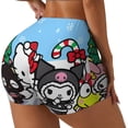thumbnail image 1 of Lsque Sanrio Pattern High Waisted Biker Shorts for Women-Tummy Control Fitness Athletic Workout Running Yoga Gym Shorts,Moisture-Wicking-X-Large, 1 of 9