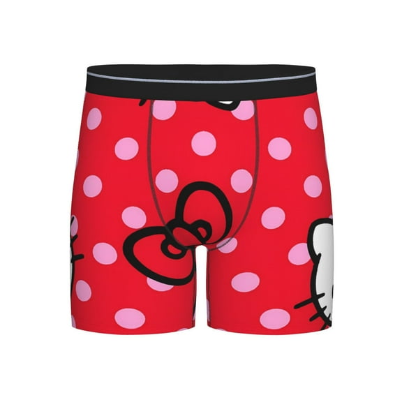 Lsque Sanrio Pattern Men's Performance Stretch Underwear, Athletic Long Leg Briefs，Moisture-Wicking-XX-Large