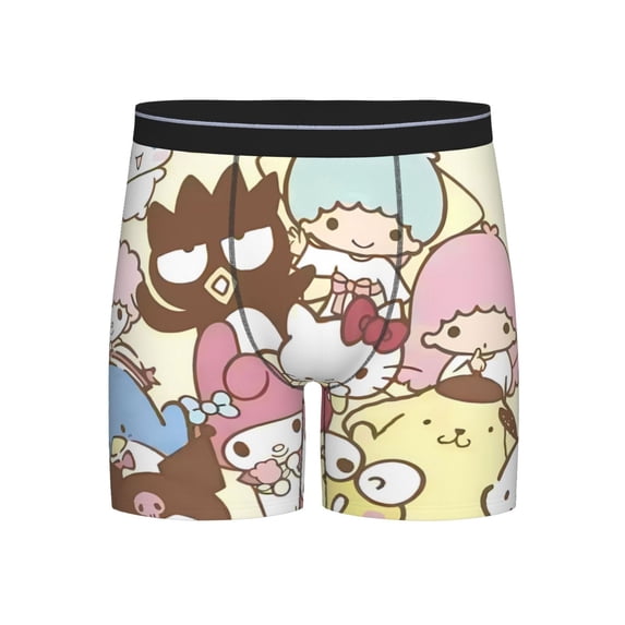 Lsque Sanrio Pattern Men's Performance Stretch Underwear, Athletic Long Leg Briefs,Moisture-Wicking-XX-Large