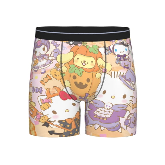 Lsque Sanrio Pattern Men's Performance Stretch Underwear, Athletic Long Leg Briefs,Moisture-Wicking-XX-Large