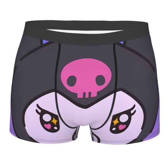 Lsque Sanrio Pattern Men’s Total Support Pouch Boxer Briefs, X-Temp Cooling, Moisture-Wicking Underwear, Regular, Long-leg and Trunk-Small