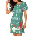 thumbnail image 1 of Lsque Sanrio Pattern Nightgowns for Women Sleep Shirts Short Sleeve Nightshirt Pullover Nightdress Soft Sleepwear Relaxed Fit Nightdress, 1 of 5
