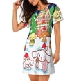 thumbnail image 1 of Lsque Sanrio Pattern Nightgowns for Women Sleep Shirts Short Sleeve Nightshirt Pullover Nightdress Soft Sleepwear Relaxed Fit Nightdress, 1 of 1