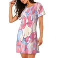 thumbnail image 1 of Lsque Sanrio Pattern Nightgowns for Women Sleep Shirts Short Sleeve Nightshirt Pullover Nightdress Soft Sleepwear Relaxed Fit Nightdress, 1 of 5