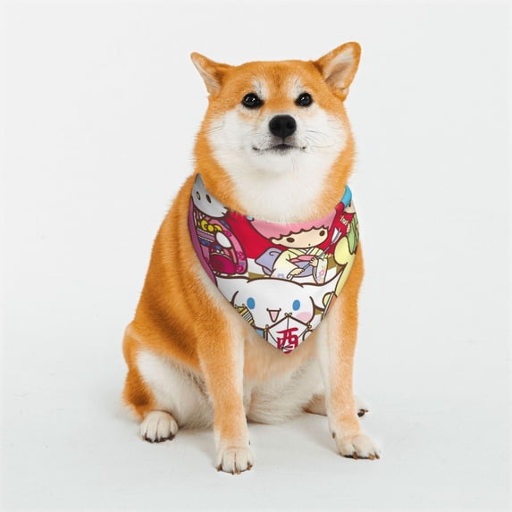 Lsque Sanrio Pattern Pet Scarf Bandana - Adjustable and Comfortable,Dog Scarf Bib Kerchief Breedfor Dogs and Cats-Small