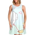 thumbnail image 1 of Lsque Sanrio Pattern Summer Dresses for Women – Sleeveless T-Shirt Swing Sundress, Perfect for the Beach and Casual Days, 1 of 1