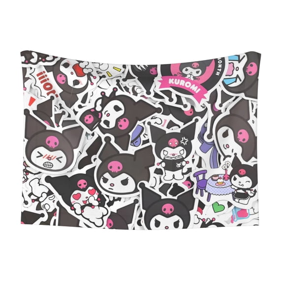 Lsque Sanrio Pattern Waterproof Throw Blanket Pet Blanket for Dogs & Indoor Cats, Washable - Shaggy Plush Calming Long Faux Fur & Velvet Dog Blanket -Medium