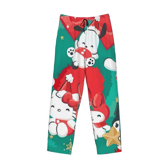 Lsque Sanrio Print Men's Pajama Pants, Lounge Pant - Comfortable Home Wear,Elastic Waistband, Stylish Design-X-Large