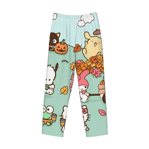 Lsque Sanrio Print Men's Pajama Pants, Lounge Pant - Comfortable Home Wear,Elastic Waistband, Stylish Design-XX-Large