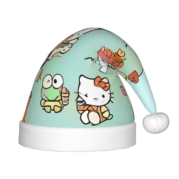 Lsque Sanrio Print Santa Hat Christmas Hat Funny Christmas Hat Christmas Knitted Beanie Hat For Kids