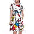 thumbnail image 1 of Lsque Sanrio Print Women's Casual Dress T-Shirt Summer Short Sleeve Scoop Neck Swing Dresses, 1 of 7