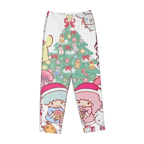 Lsque Sanrio Print Women's Pajama Pants, Lounge Pant - Comfortable Home Wear,Elastic Waistband, Stylish Design-Large