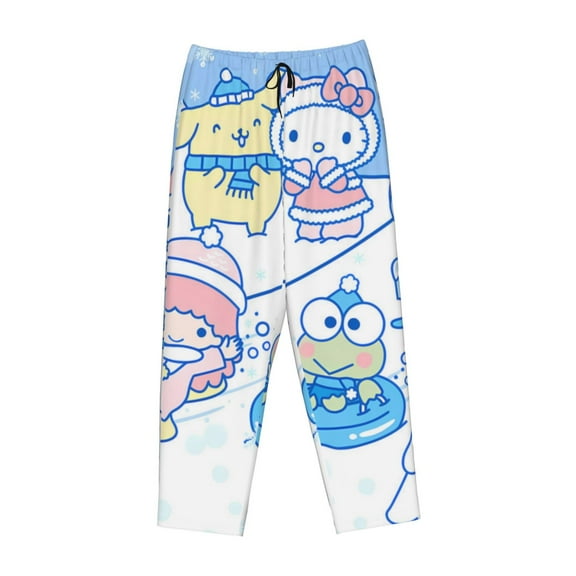 Lsque Sanrio Print Women's Pajama Pants, Lounge Pant - Comfortable Home Wear,Elastic Waistband, Stylish Design-Large