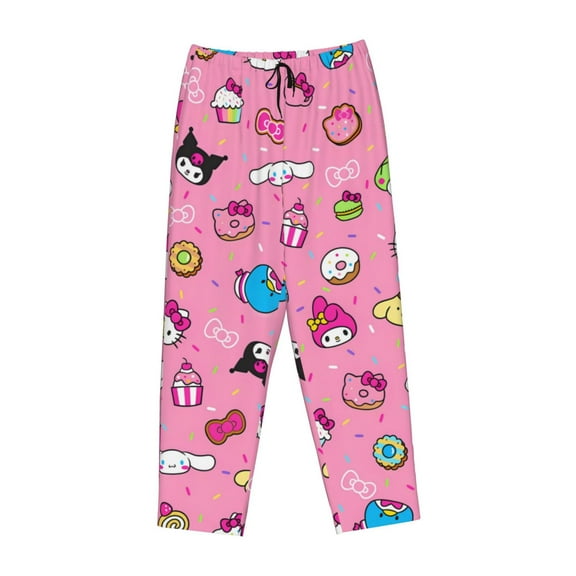 Lsque Sanrio Print Women's Pajama Pants, Lounge Pant - Comfortable Home Wear,Elastic Waistband, Stylish Design-Medium