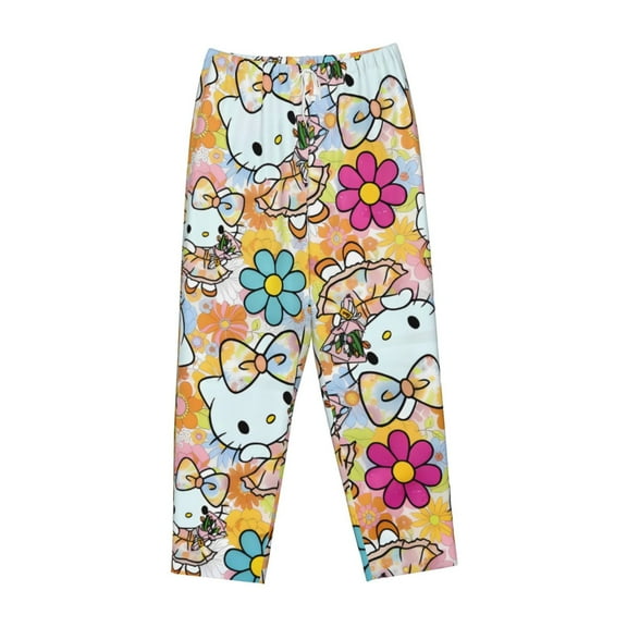 Lsque Sanrio Print Women's Pajama Pants, Lounge Pant - Comfortable Home Wear,Elastic Waistband, Stylish Design-Small